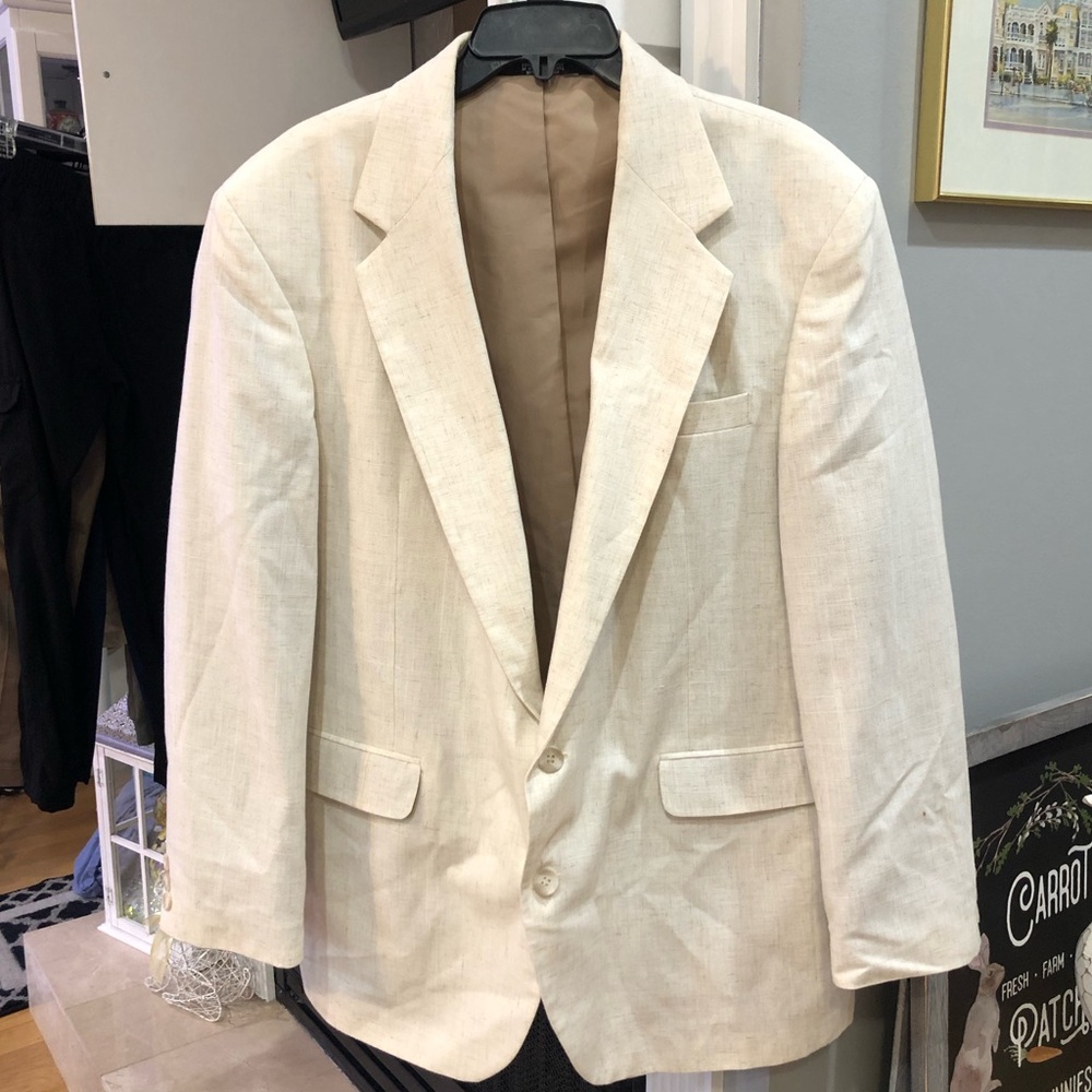 VINTAGE Reed St James Beige Sport Business Professional Coat Blazer Jacket